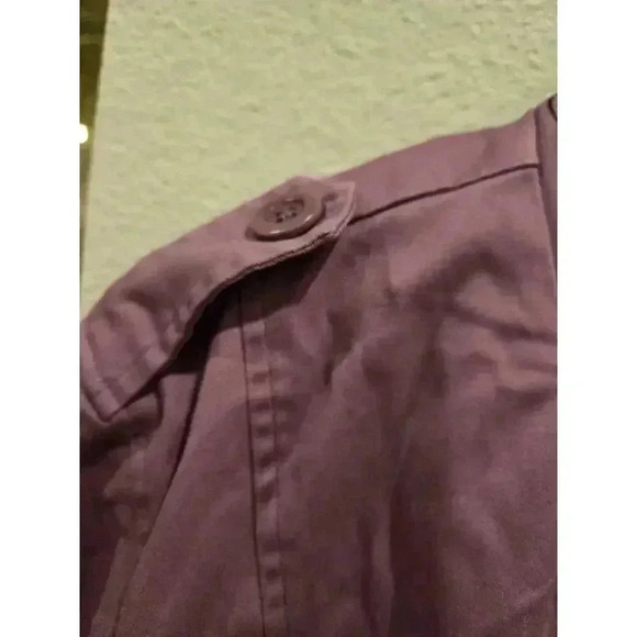 Denim & Co Women's L Purple Embroidered Spring Jacket Mid-Length - Picture 6 of 13